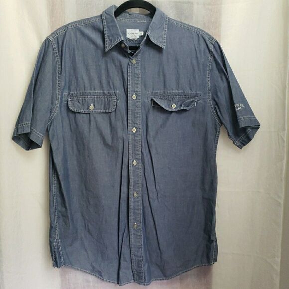 Calvin Klein Jeans Denim Long Sleeve Button Down Shirt Men's Size M - Picture 1 of 10